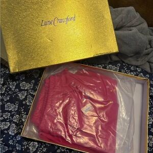 Lane Crawford Pink Garment in Gold Box